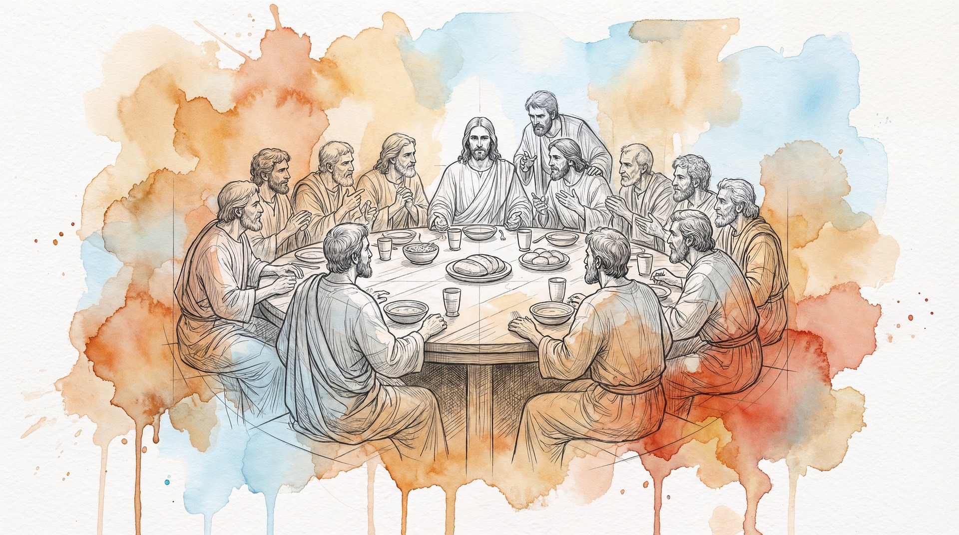 The Last Supper, when Jesus instituted the Holy Eucharist
