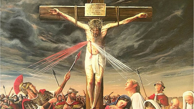 The soldier who pierced the side of Jesus at the Crucifixion